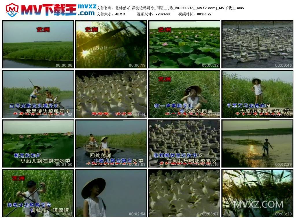 张沛然-白洋淀边鸭司令_国语_儿歌_NCG00218